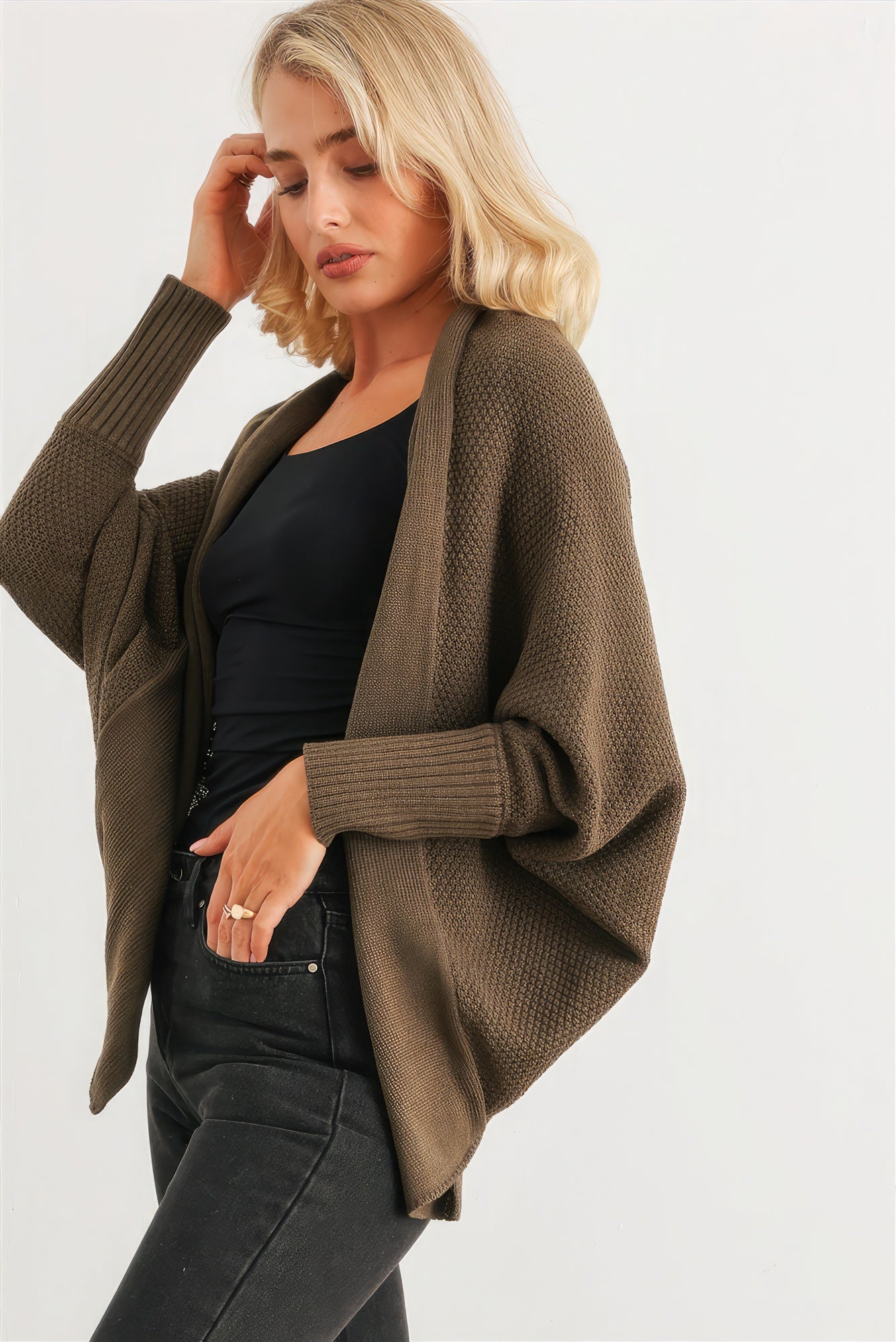 Luxe Batwing Elegance Cardigan